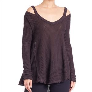 Free People Cold Shoulder Tunic Sweater